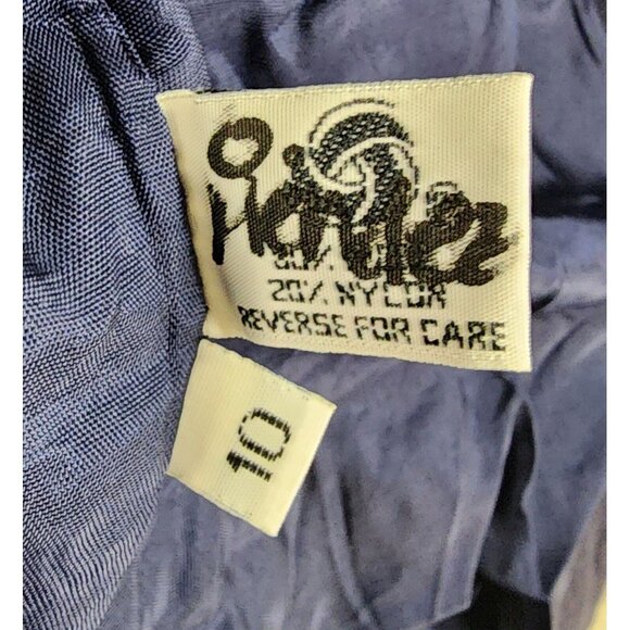 Herman Kay Jacket Womens Size 10 Blue Wool Blend Full Zip Button Hooded Overcoat - Picture 11 of 11